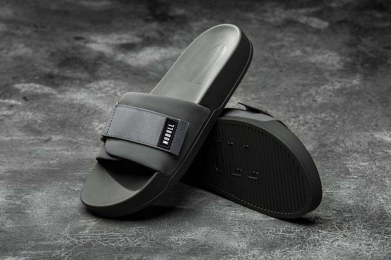 Men's Nobull Adjustable Slides Black | SG P2146J